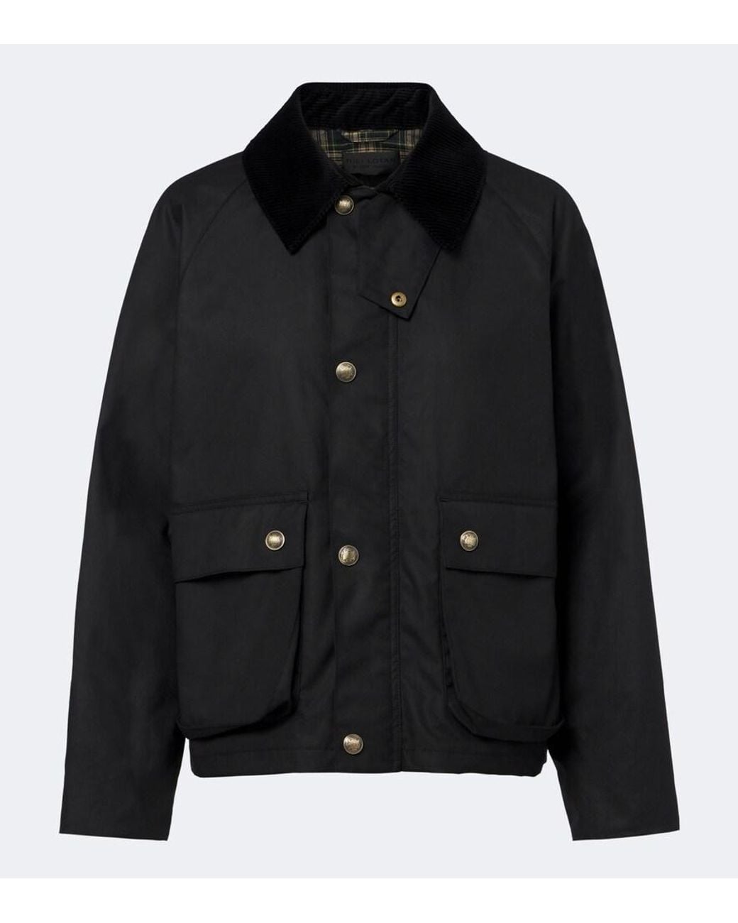 Nili Lotan Black Brinley Corduroy-Trimmed Cotton Jacket