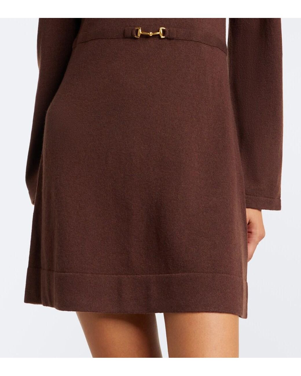 Rixo Brown Aly Wool And Cashmere Sweater Dress