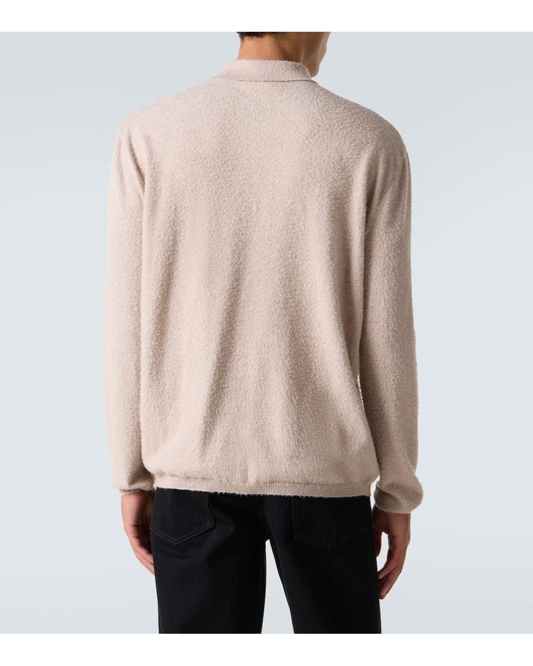 The Row Natural Almot Cotton Polo Sweater for men