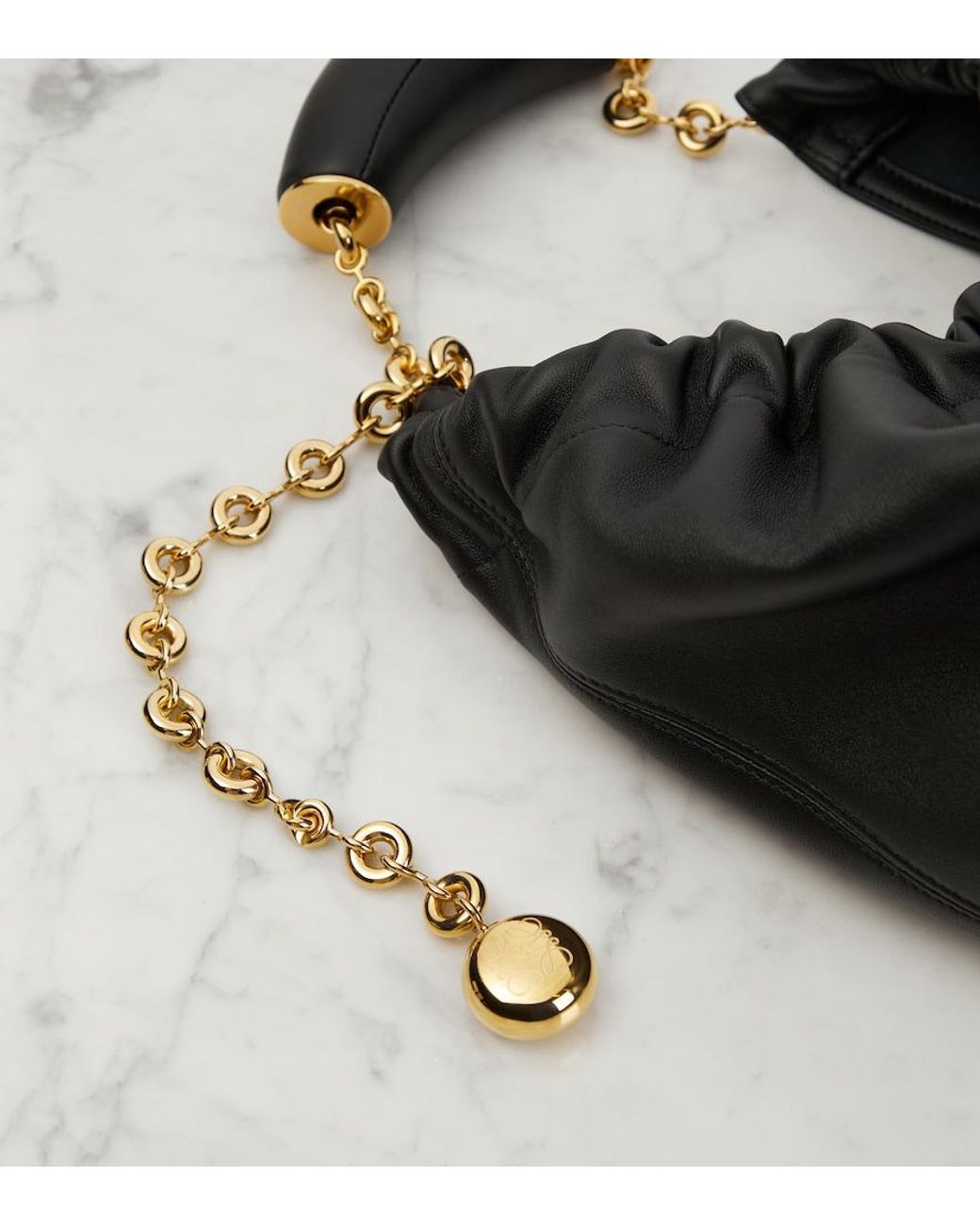 Loewe Black Small Squeeze Bag In Mellow Nappa Lambskin