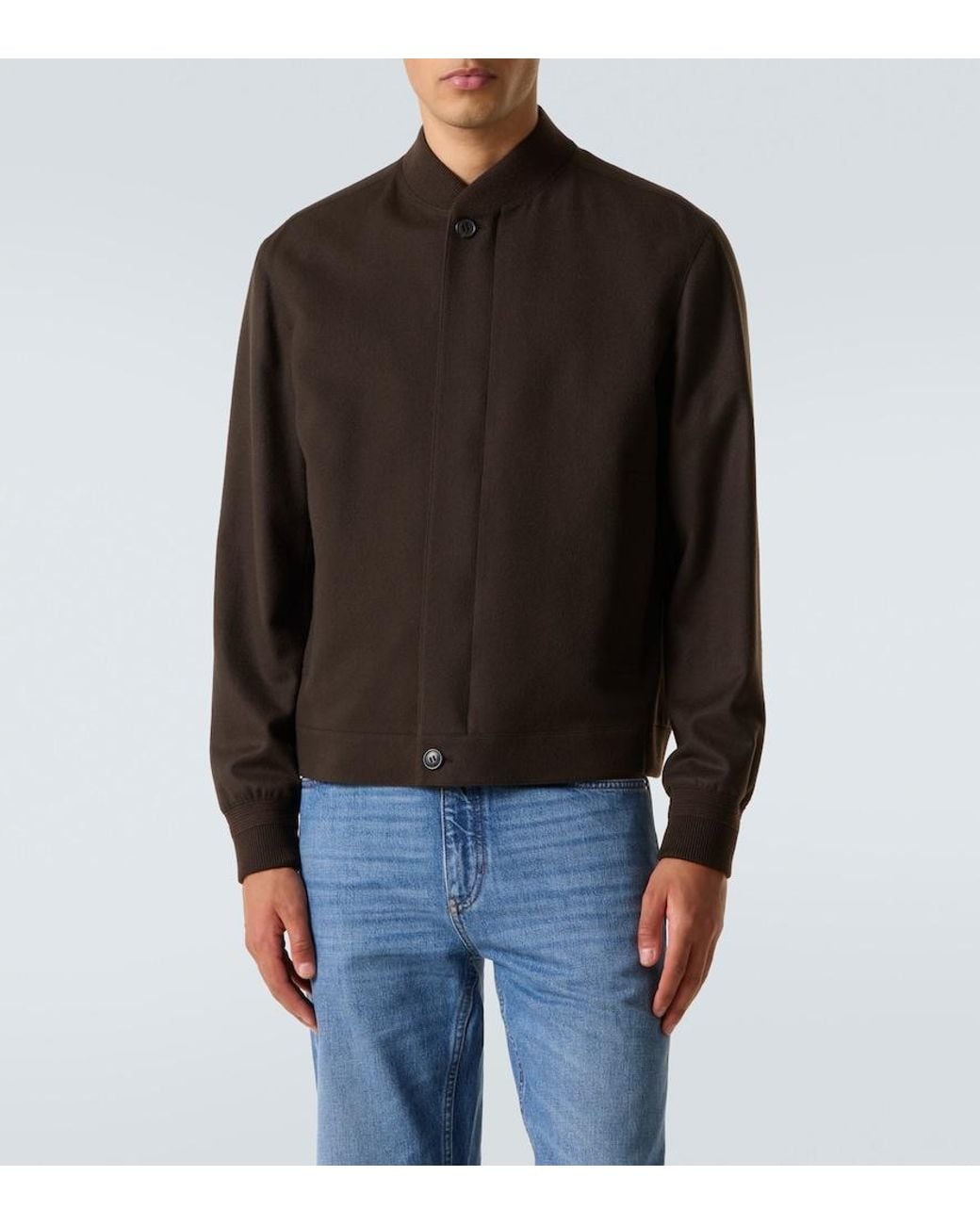 Zegna Brown Elements Cashmere Jacket for men