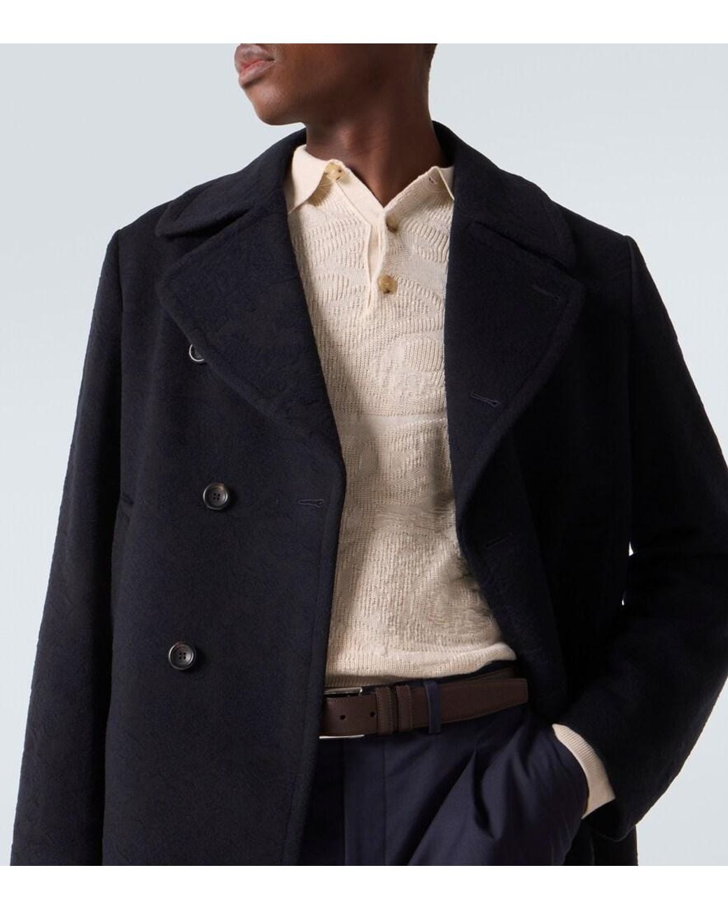 Etro Blue Wool Jacket for men