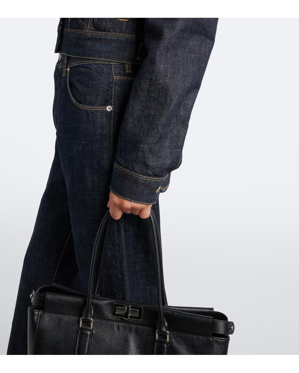 Fendi Blue Cropped Denim Jacket