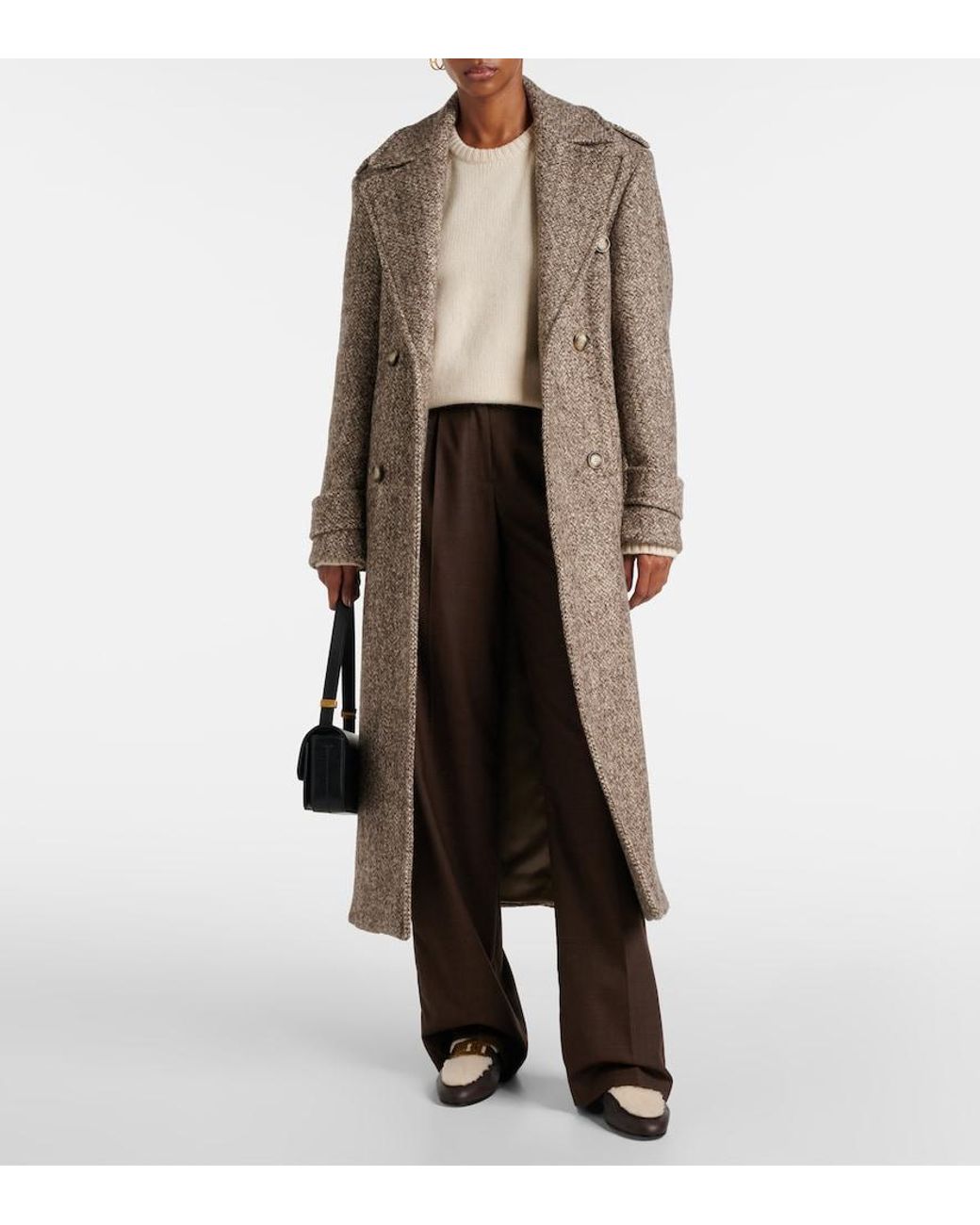 Tod's White Catena Shearling And Leather Mules