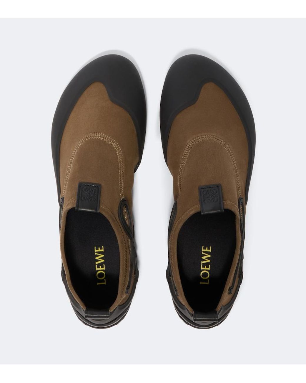Loewe Brown Grip Aqua Suede Slip-On Shoes for men