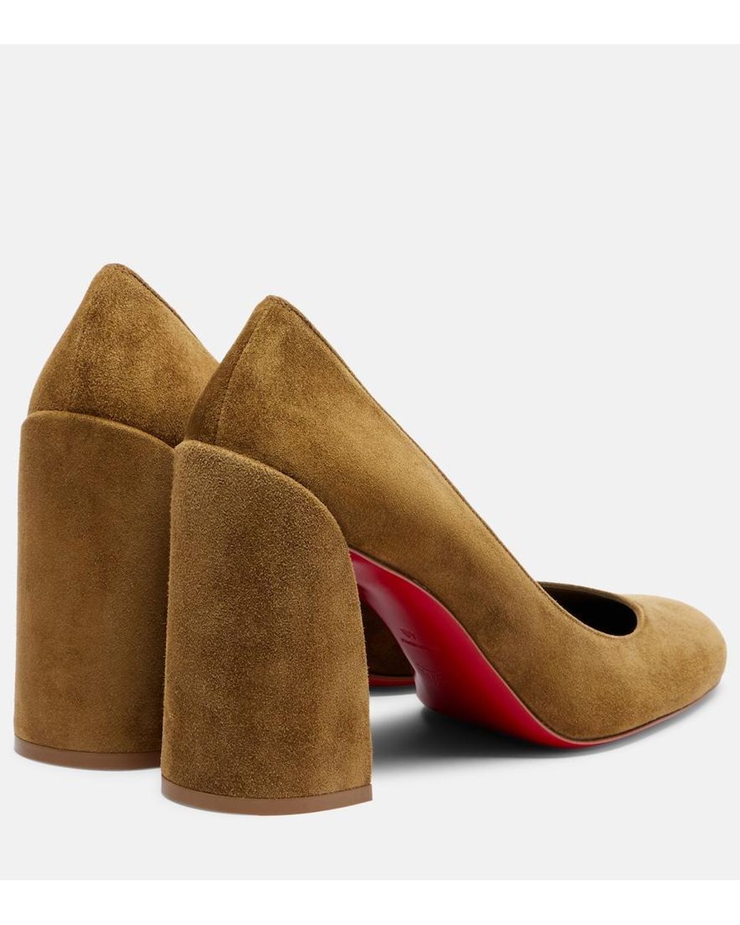 Christian Louboutin Brown Miss Sab 85 Suede Pumps