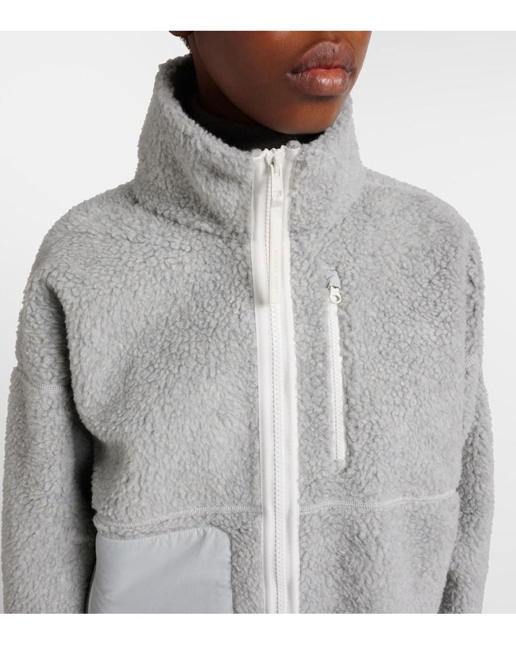 Canada Goose Gray Simcoe Wool-Blend Fleece Jacket