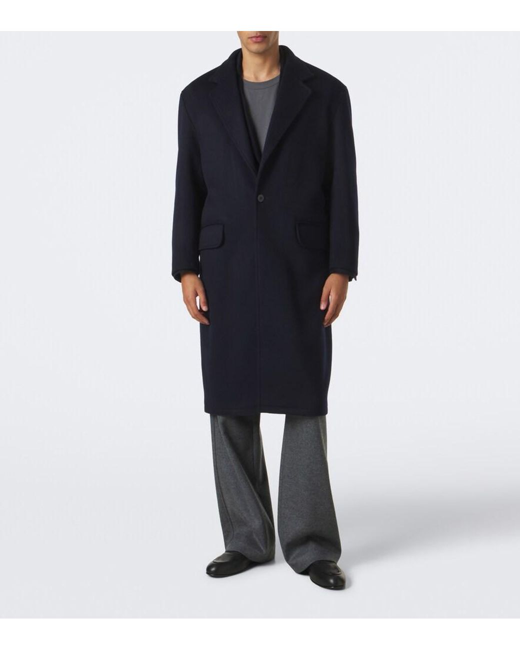 STÒFFA Blue Cashmere Overcoat for men