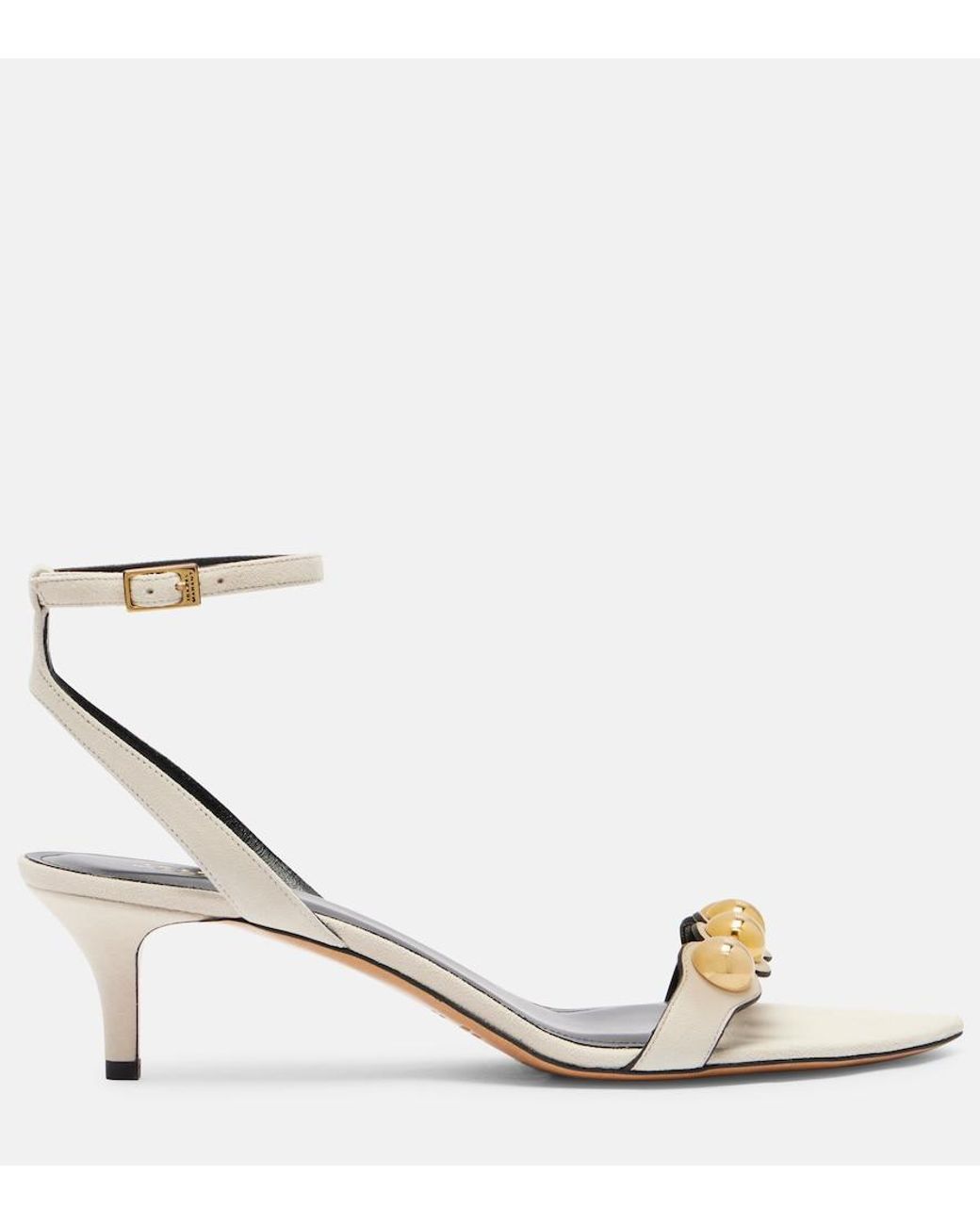 Isabel Marant Metallic Arolee Studded Suede Sandals
