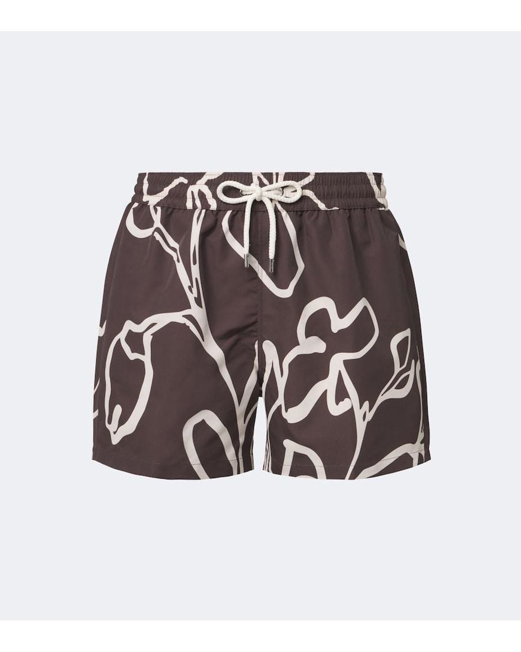 Frescobol Carioca Brown Rio Printed Swim Trunks for men