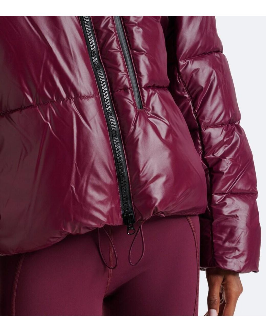 Adidas By Stella McCartney Purple Hooded Puffer Jacket