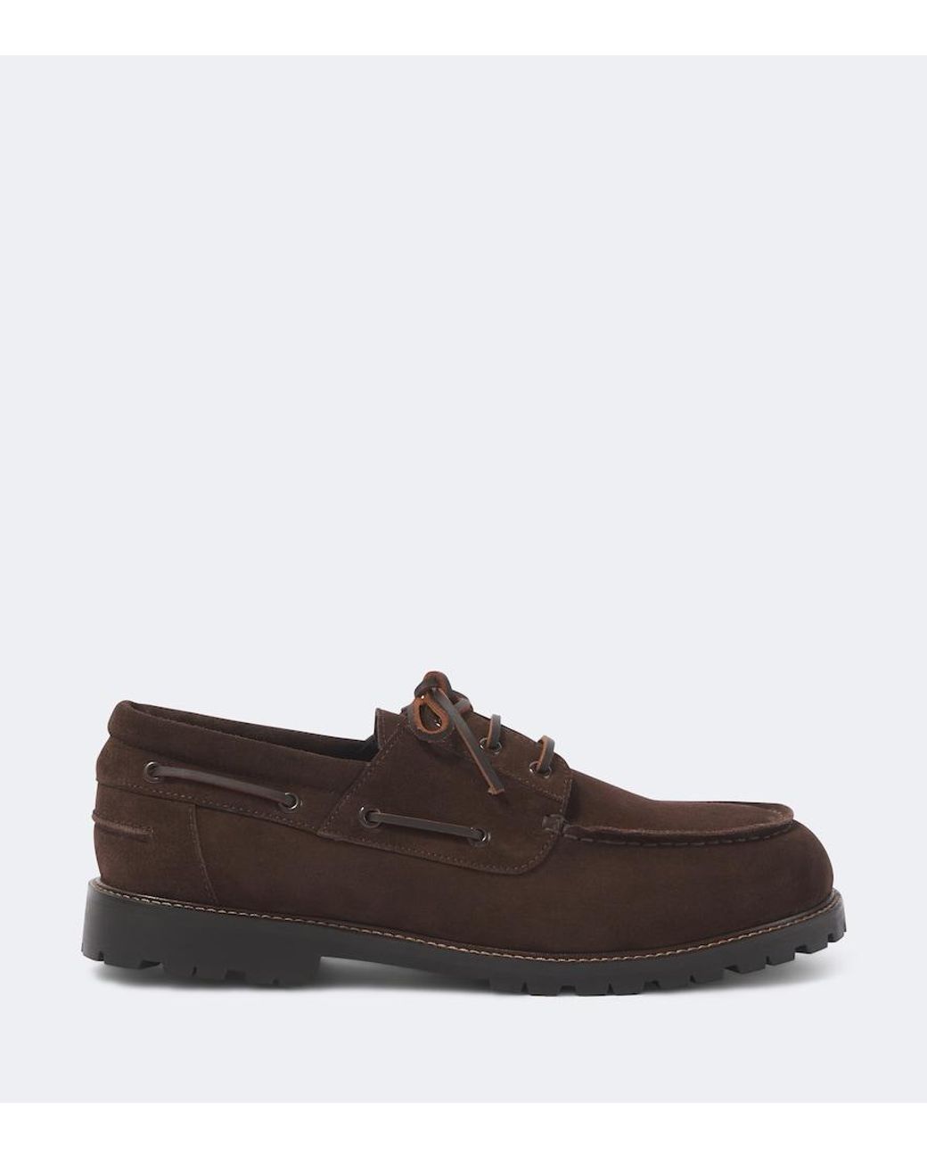 Studio Nicholson Brown Guston Suede Boat Shoes for men