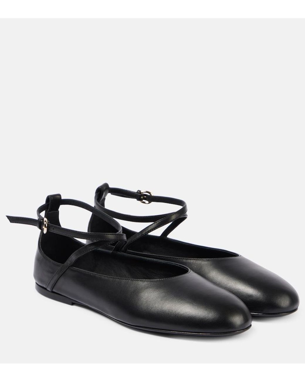 Co. Black Leather Ballet Flats