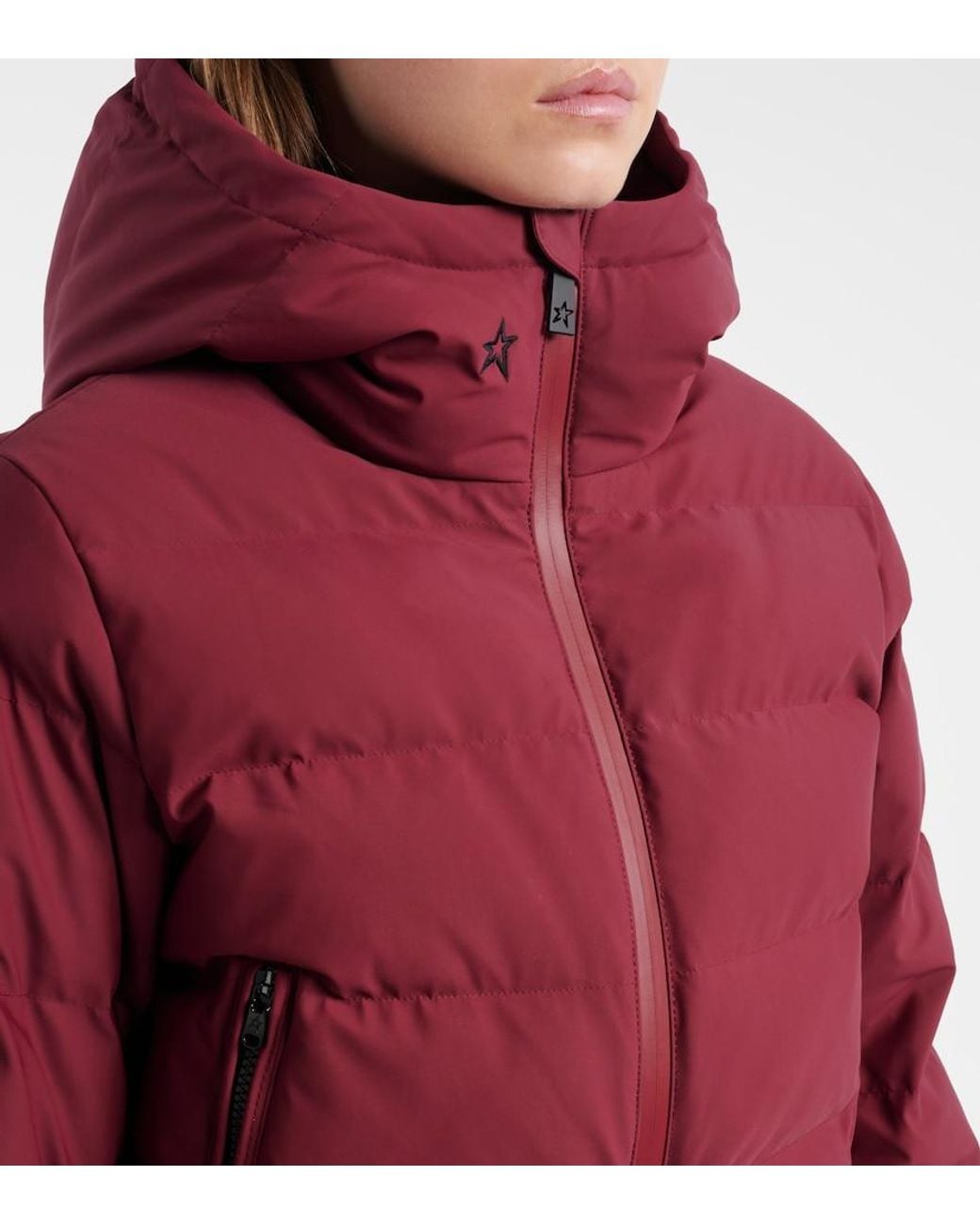 Perfect Moment Red Polar Flare Down Ski Suit