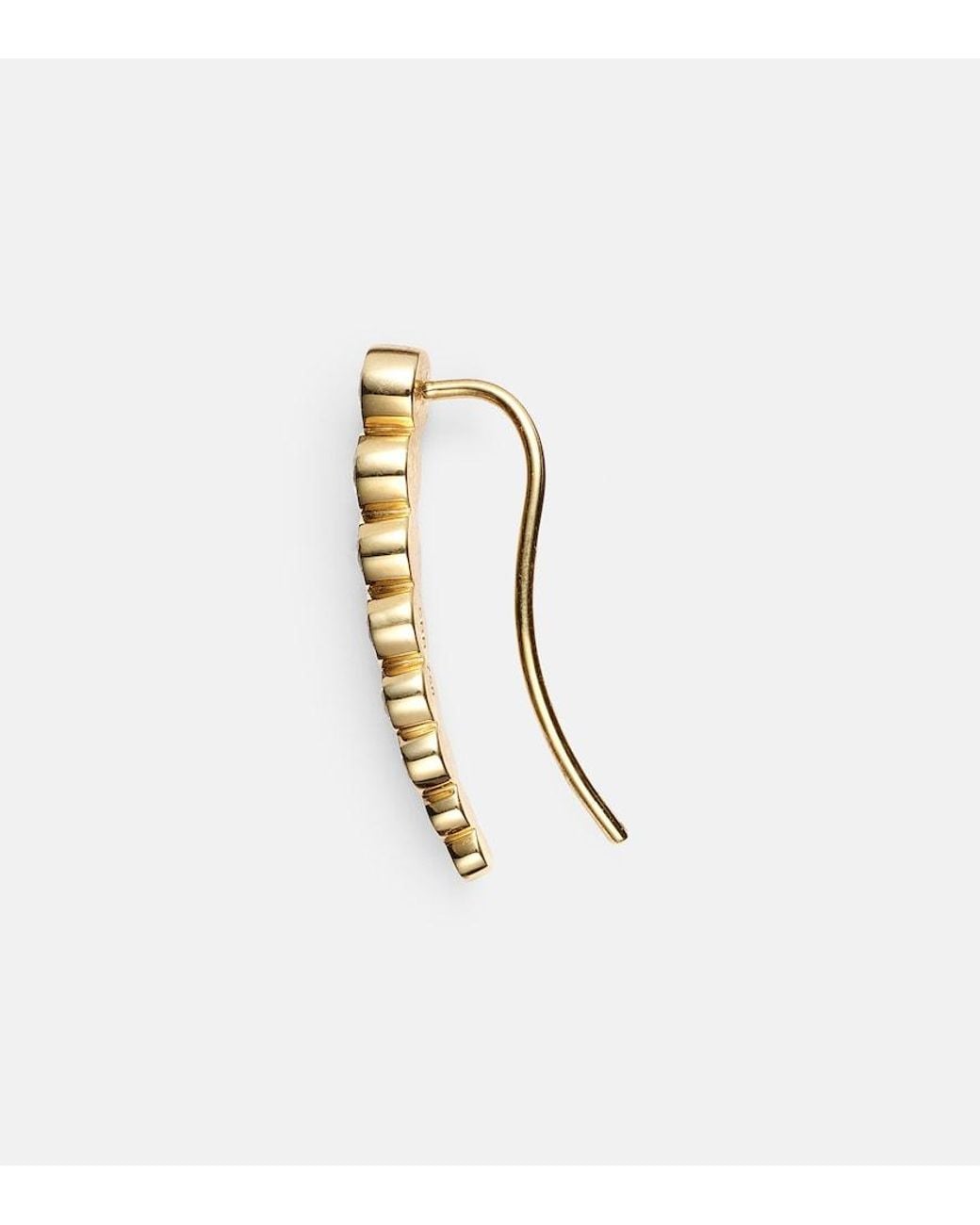 Sophie Bille Brahe White Croissant De Lune 18Kt Single Earring With Diamonds