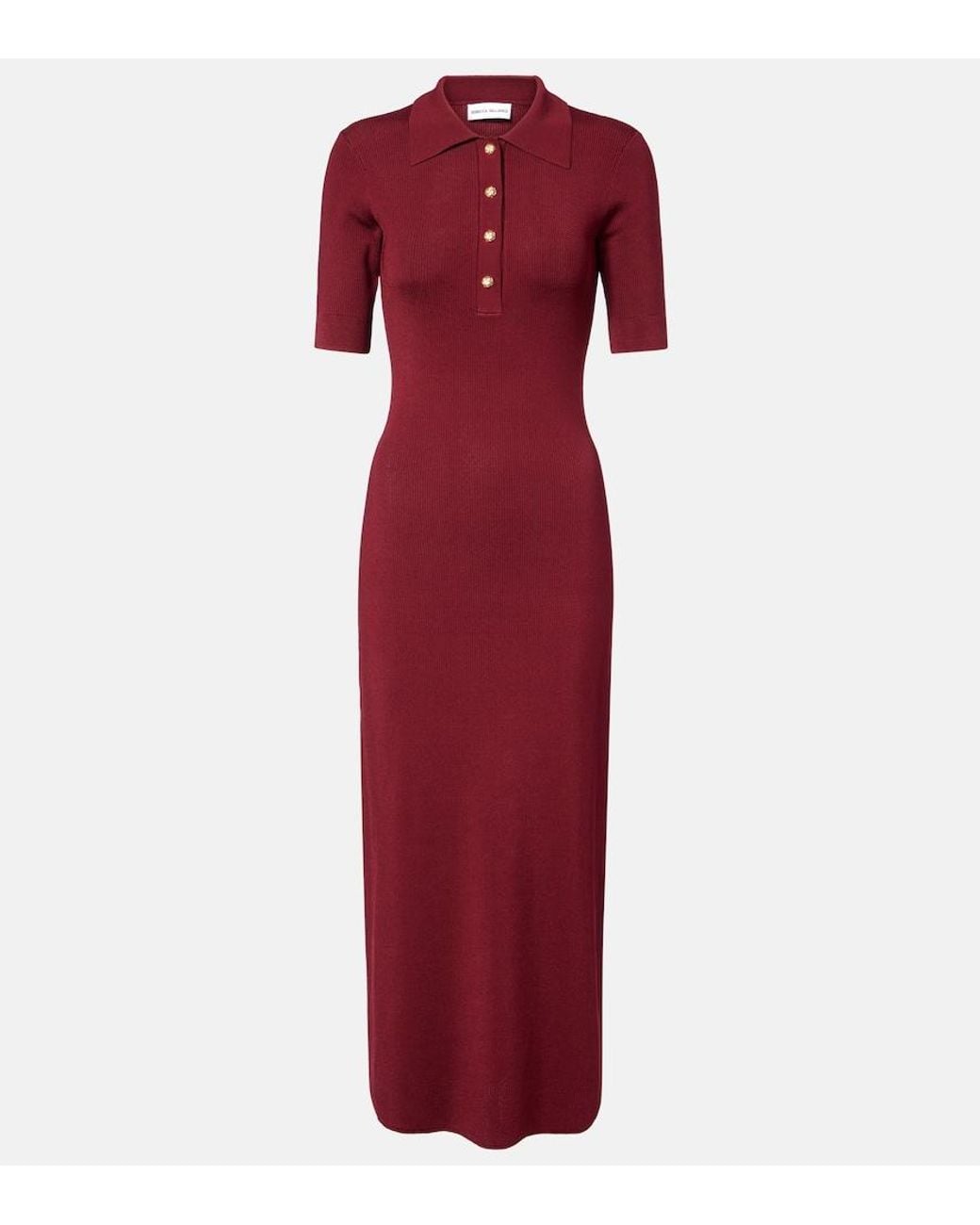 Rebecca Vallance Red Knitted Polo Dress