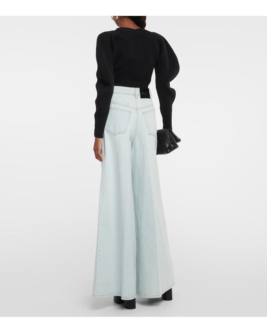 Nina Ricci White High-Rise Flared Jeans