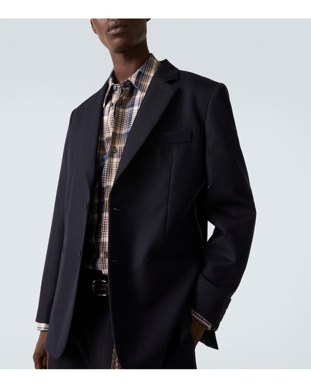 Studio Nicholson Blue X Aaron Levine Burlington Wool Blazer for men