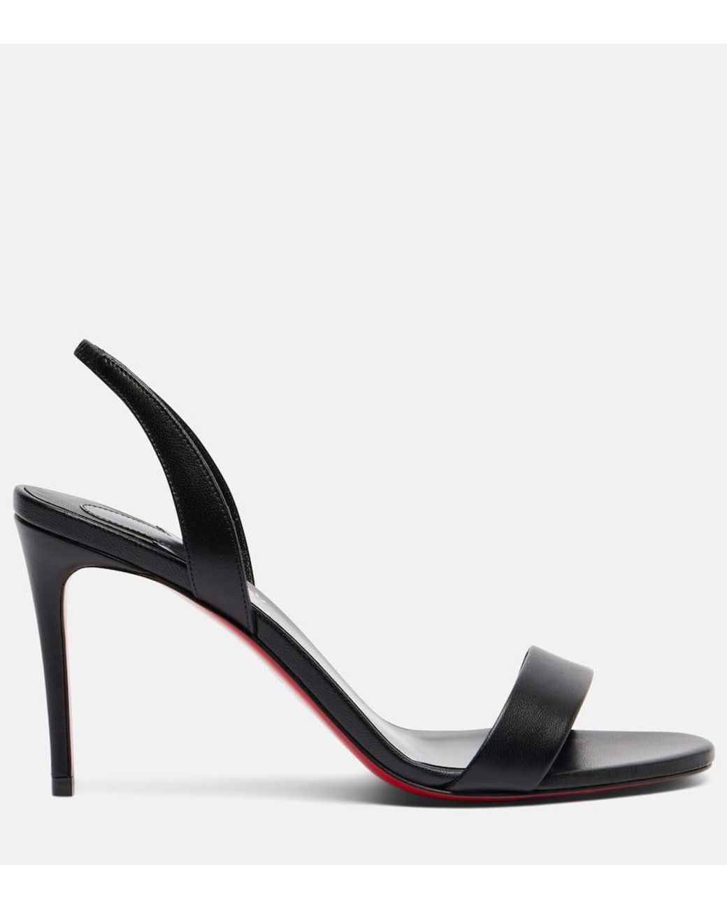 Christian Louboutin Black O Marilyn 85 Leather Sandals