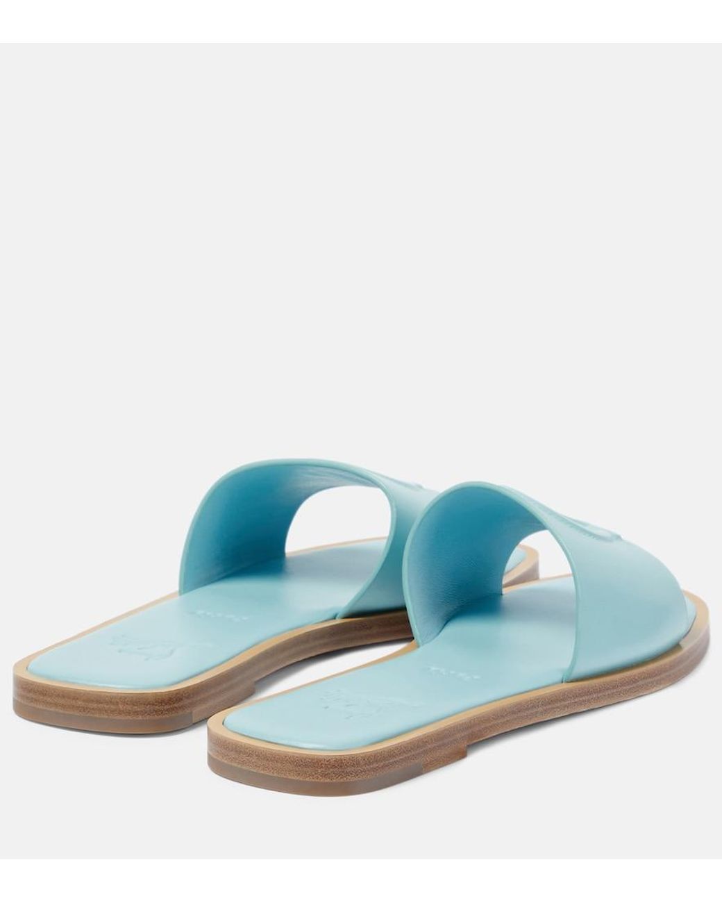 Christian Louboutin Blue Cl Mule Leather Sandal