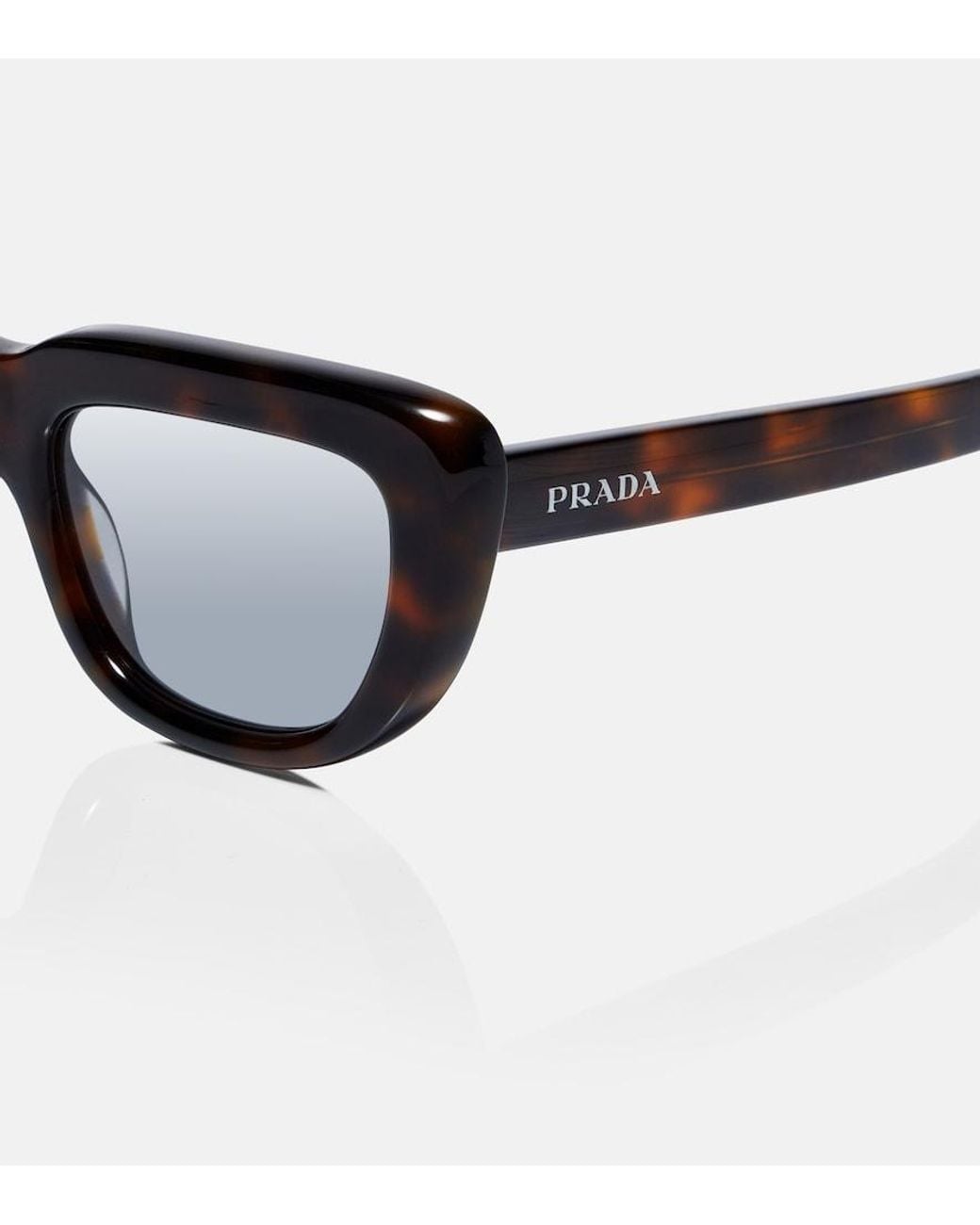Prada Brown Logo Cat-Eye Sunglasses