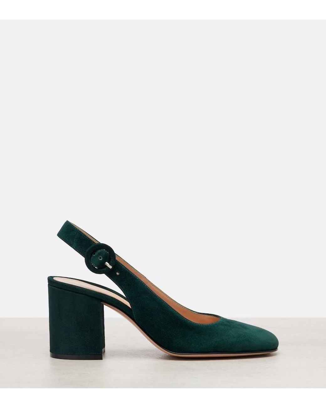Gianvito Rossi Blue Suede Slingback Pumps