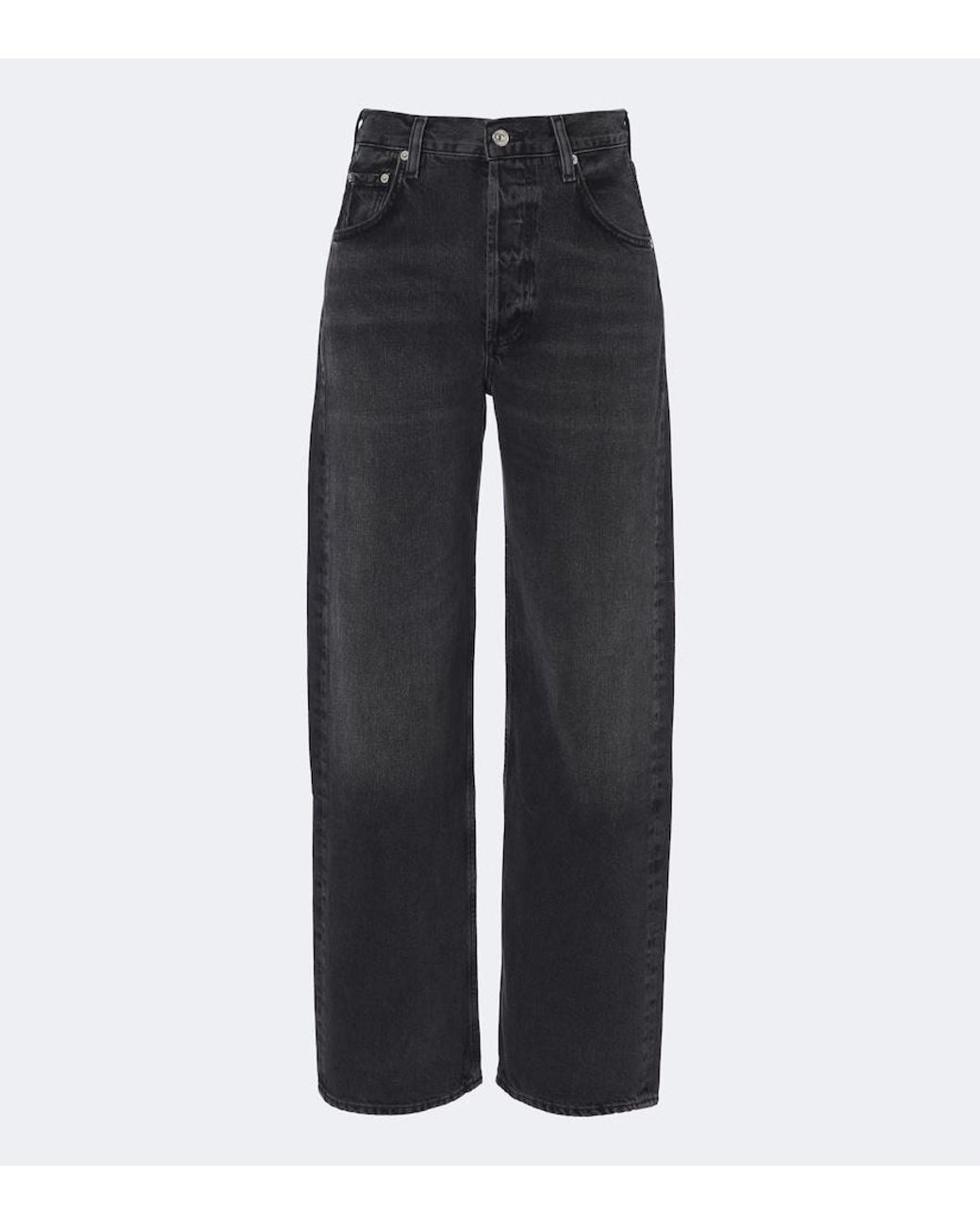 Citizens of Humanity Blue Ayla Faded Wide-Leg Jeans