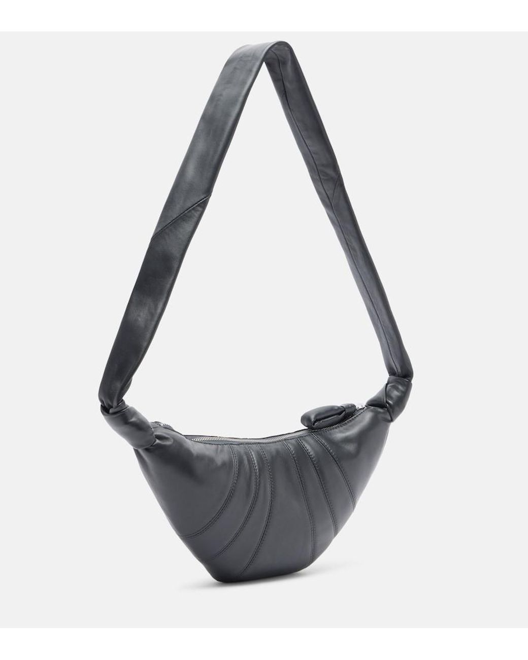 Lemaire Metallic Croissant Small Leather Bag