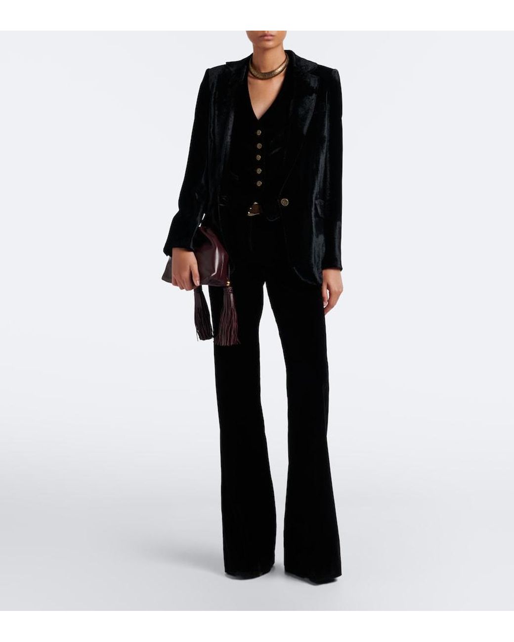 Etro Black Velvet Blazer