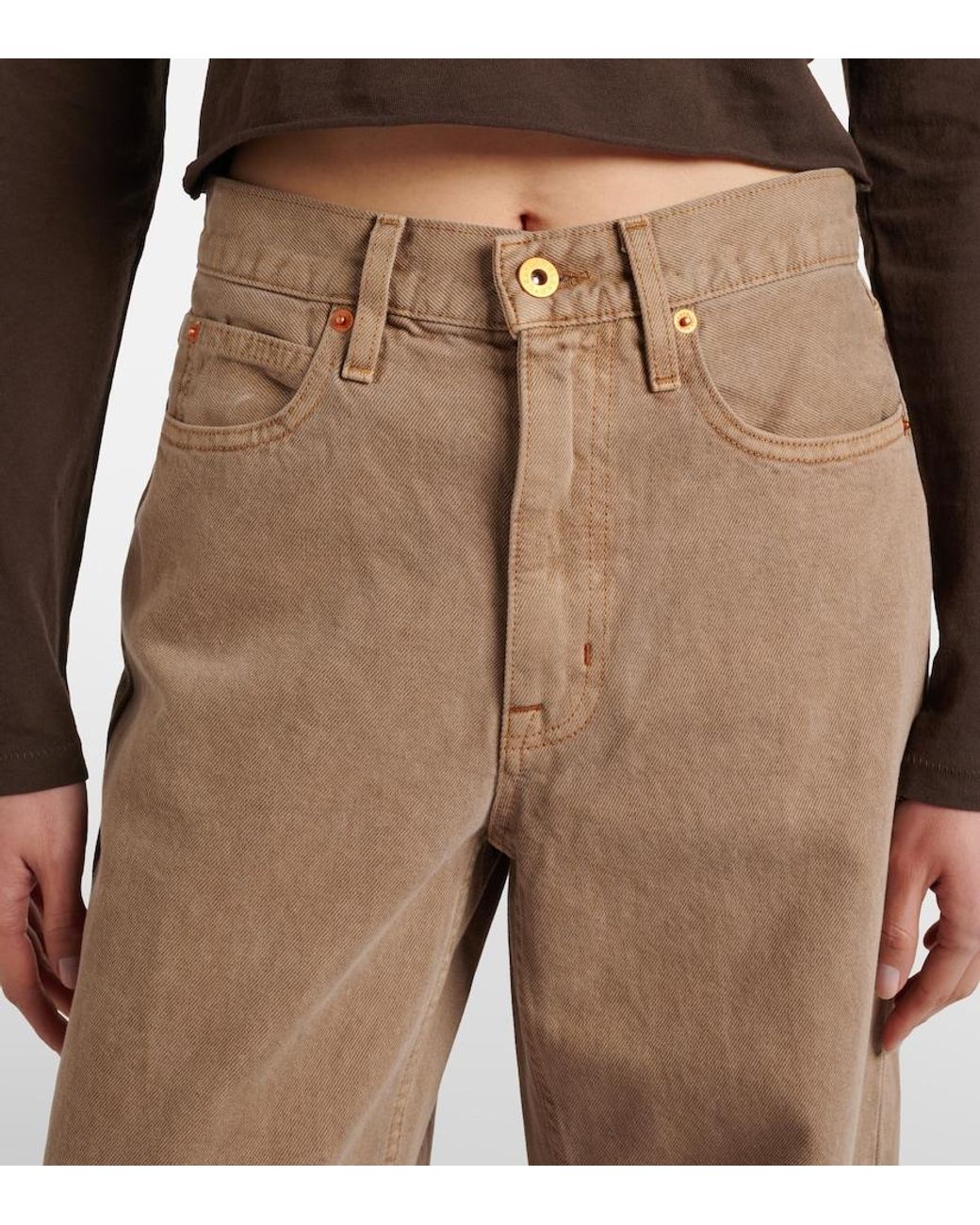 SLVRLAKE Denim Natural Cassie High-Rise Straight Jeans