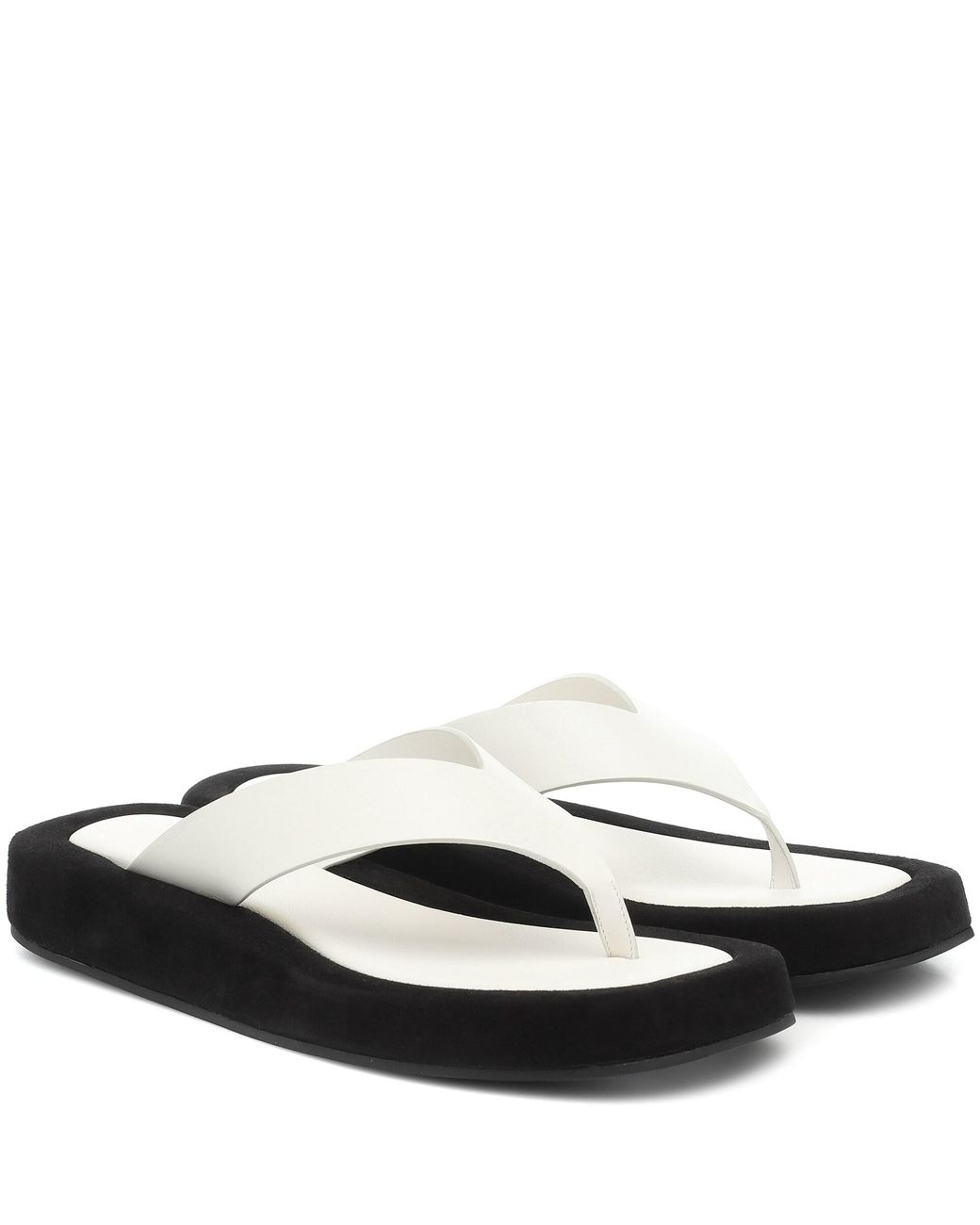 The Row Ginza Leather Sandals Lyst