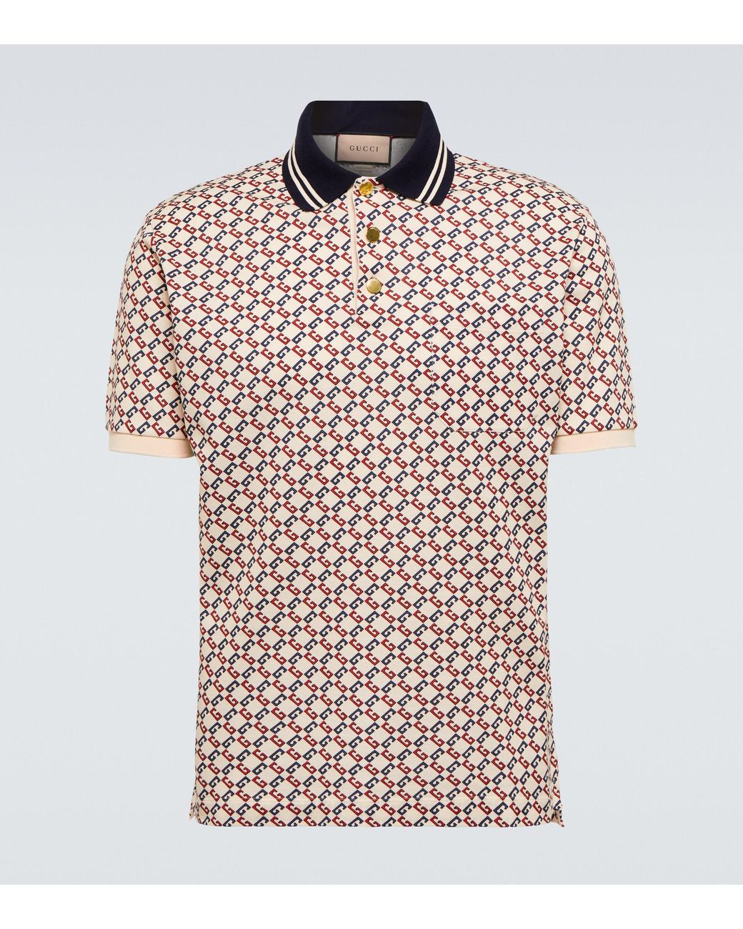 GUCCI GG Crystal Logo Men's Stretch Cotton Polo Authentic LIMITED