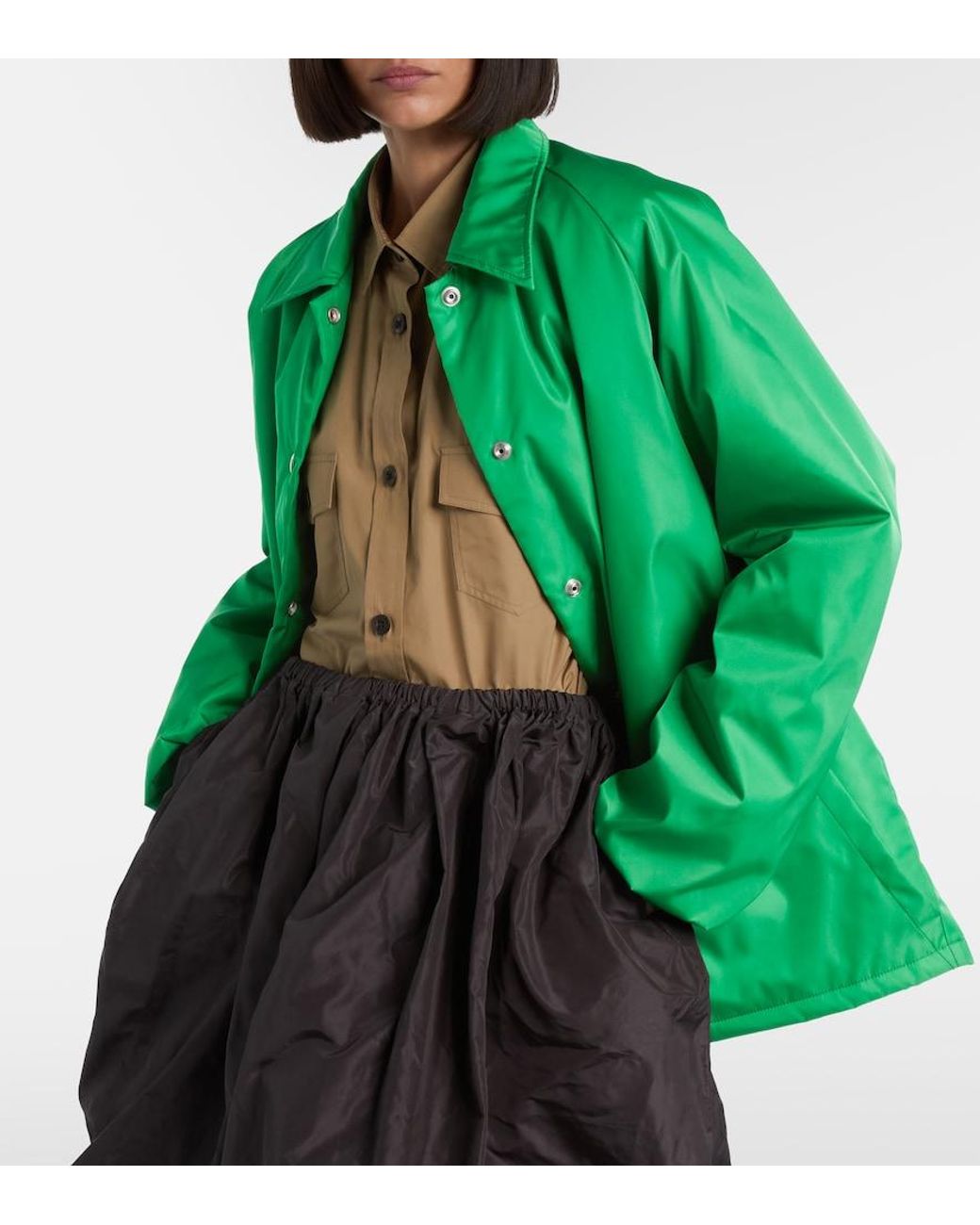Prada Green Re-Nylon Oversized Blouson Jacket