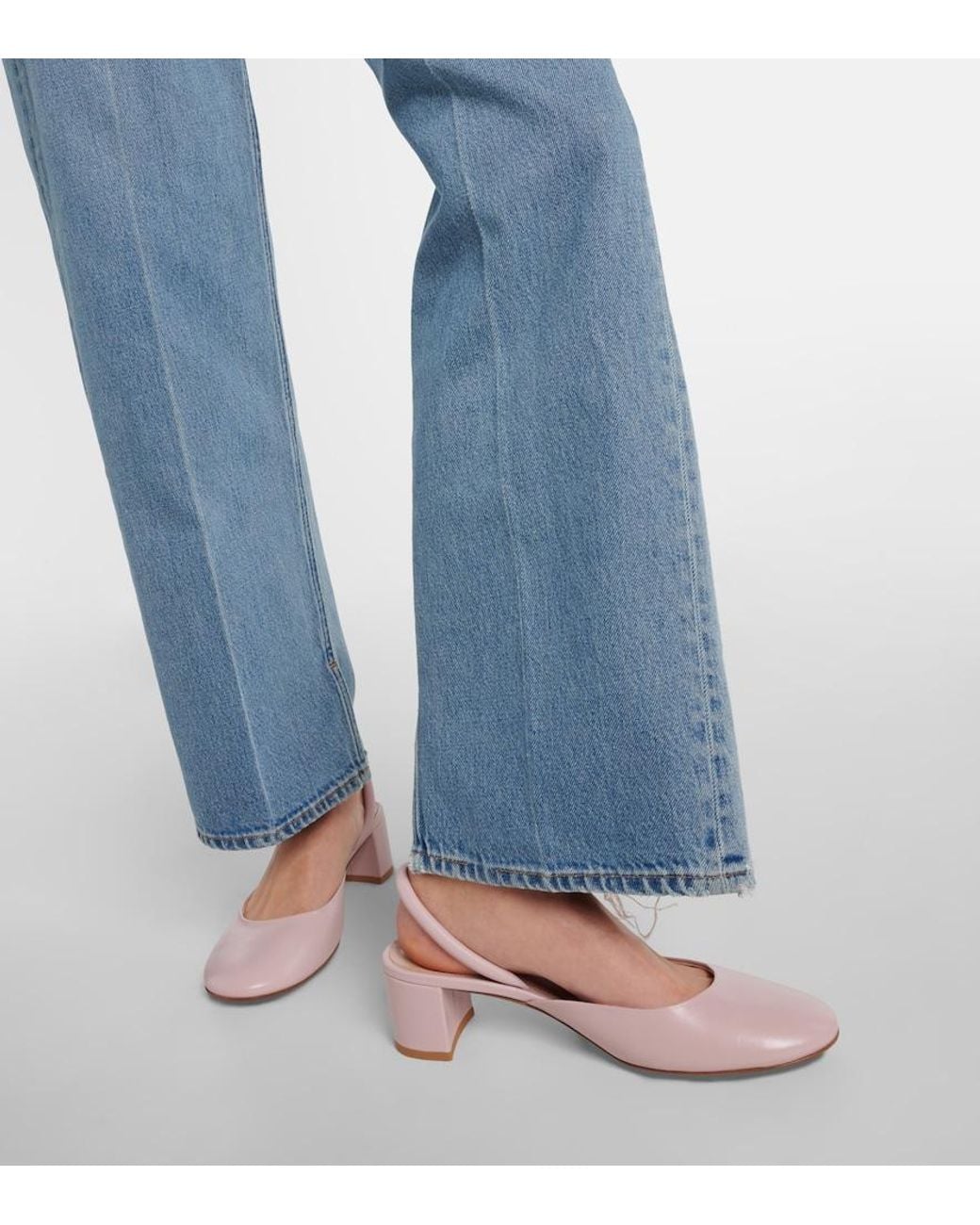 Gianvito Rossi Pink Tivoli Leather Mules