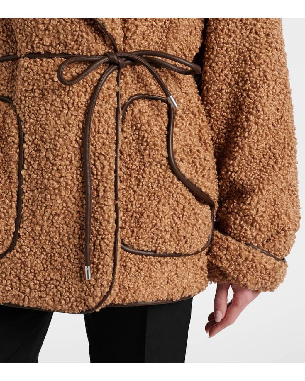 Jonathan Simkhai Brown Jacke Kimia Aus Teddyfleece