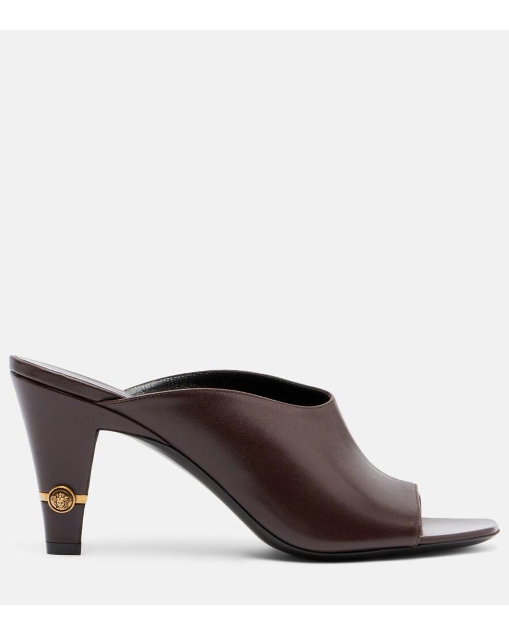 Versace Brown Giulietta Leather Mules