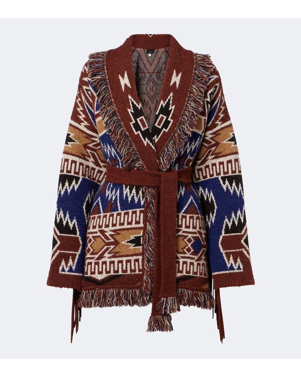 Alanui Brown Amazing Journey Wool-Blend Cardigan
