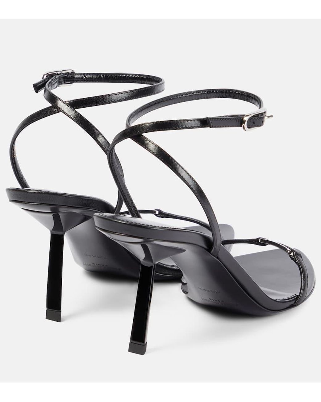 Saint Laurent Kitty 75 Leather Sandals in Black | Lyst