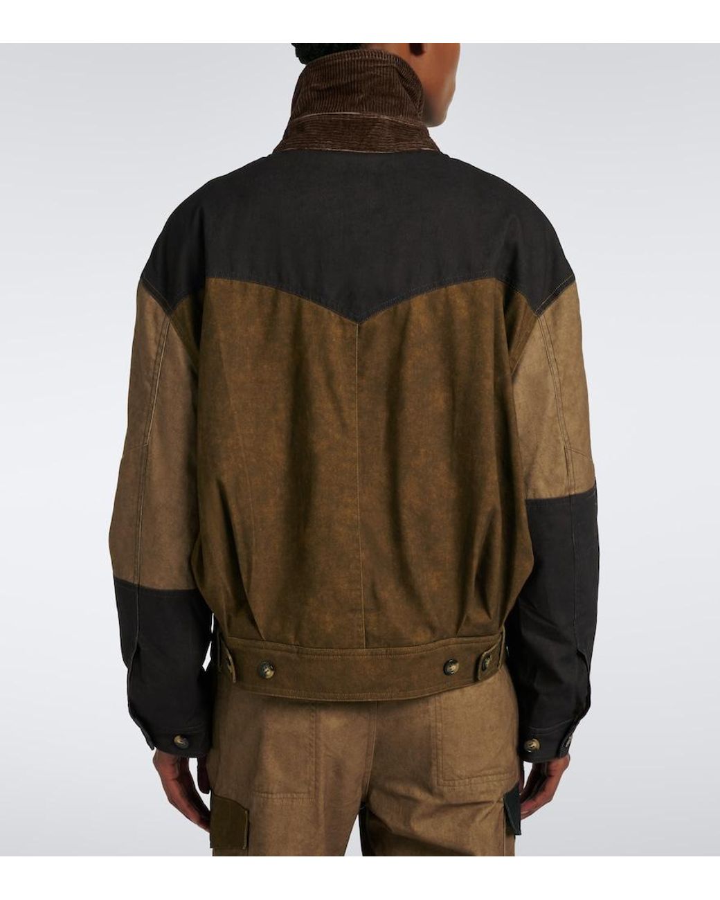 Isabel Marant Brown Risla Patchwork Cotton Jacket
