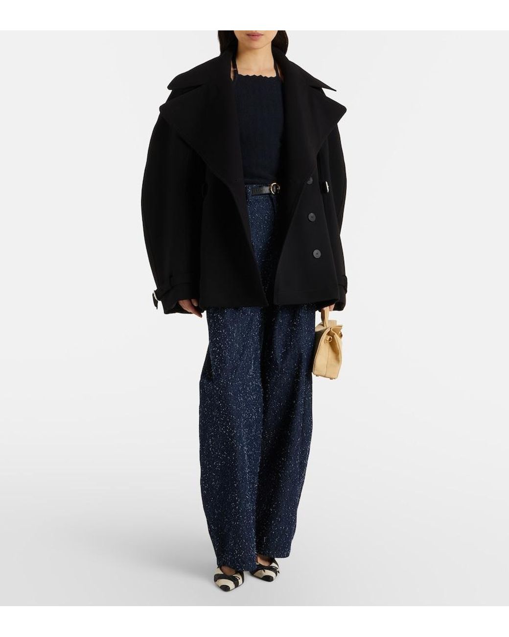 Jacquemus Black Tablier Knitted Halterneck Top