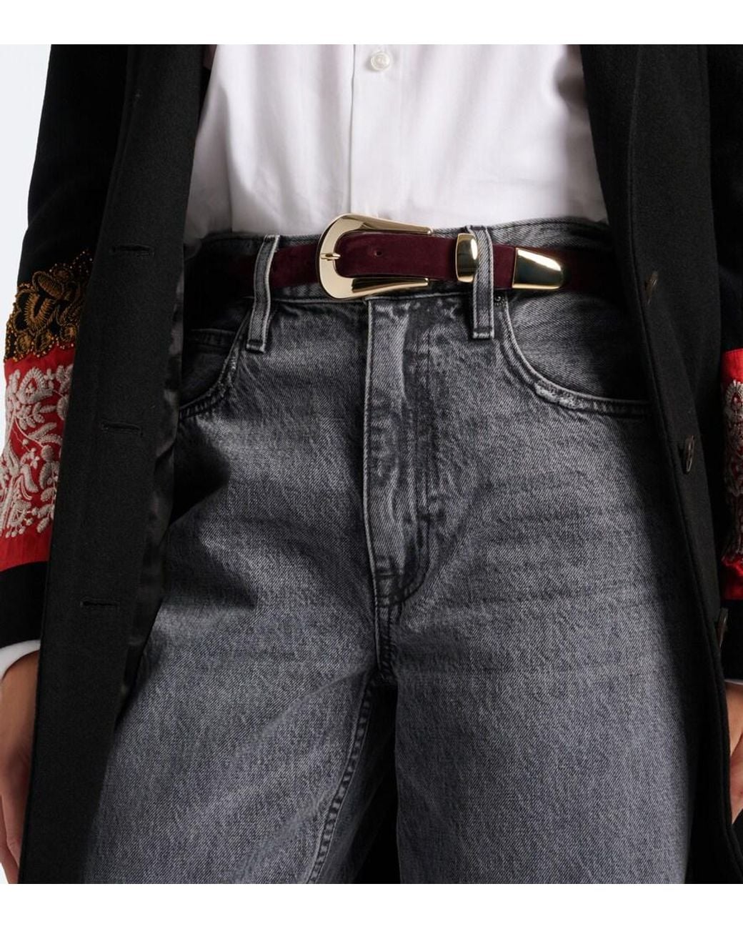 DEHANCHE Brown Colette Suede Belt