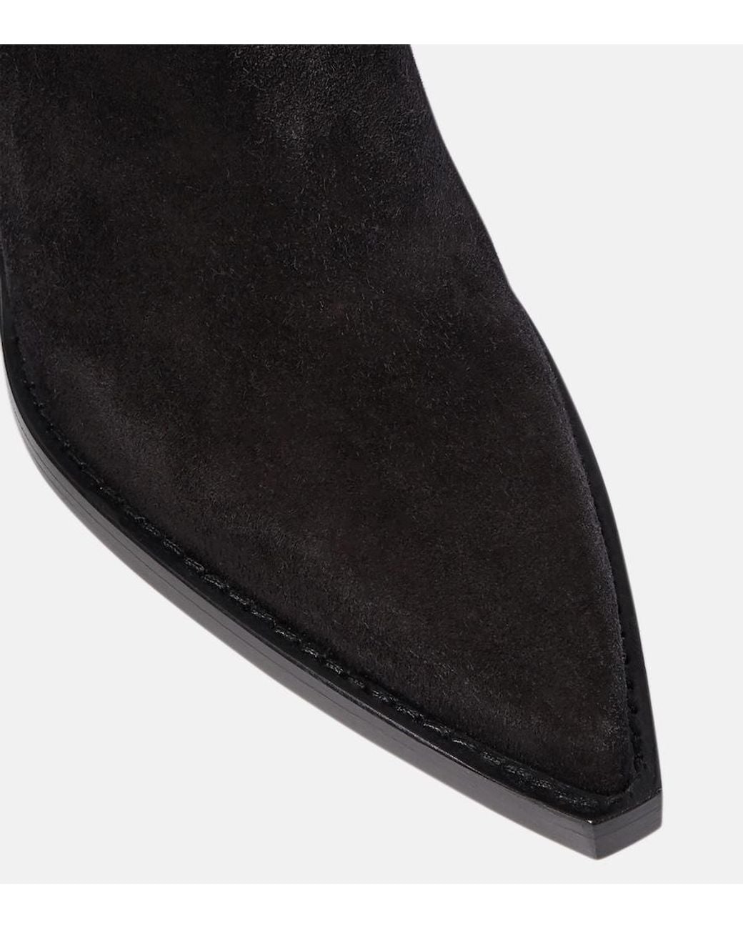 Paris Texas Black El Dorado Suede Cowboy Boots