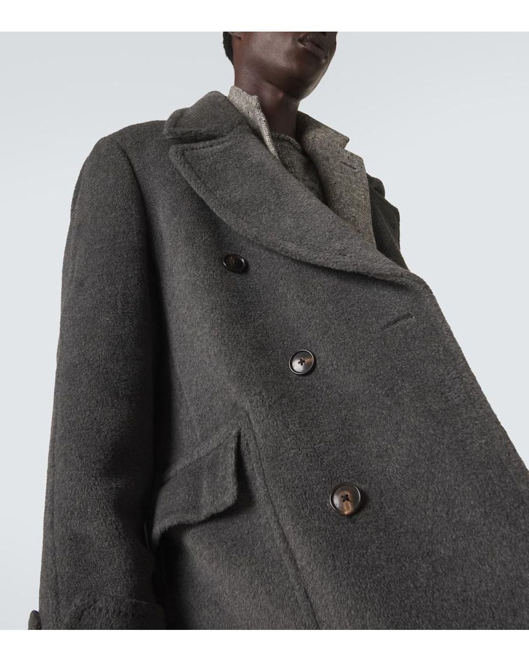 Umit Benan Black Gianni Alpaca And Wool Coat for men