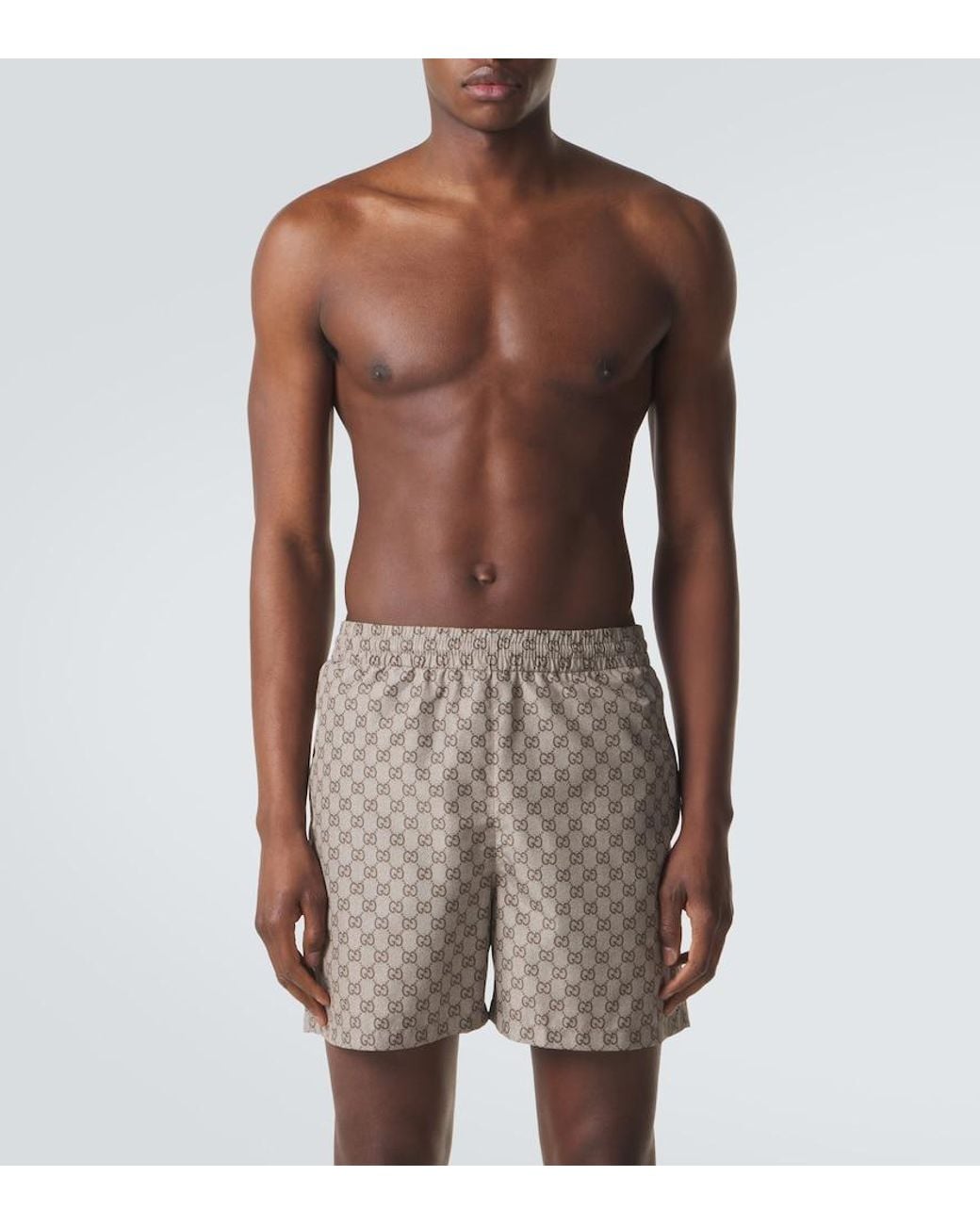 Gucci Natural Gg Swim Trunks for men
