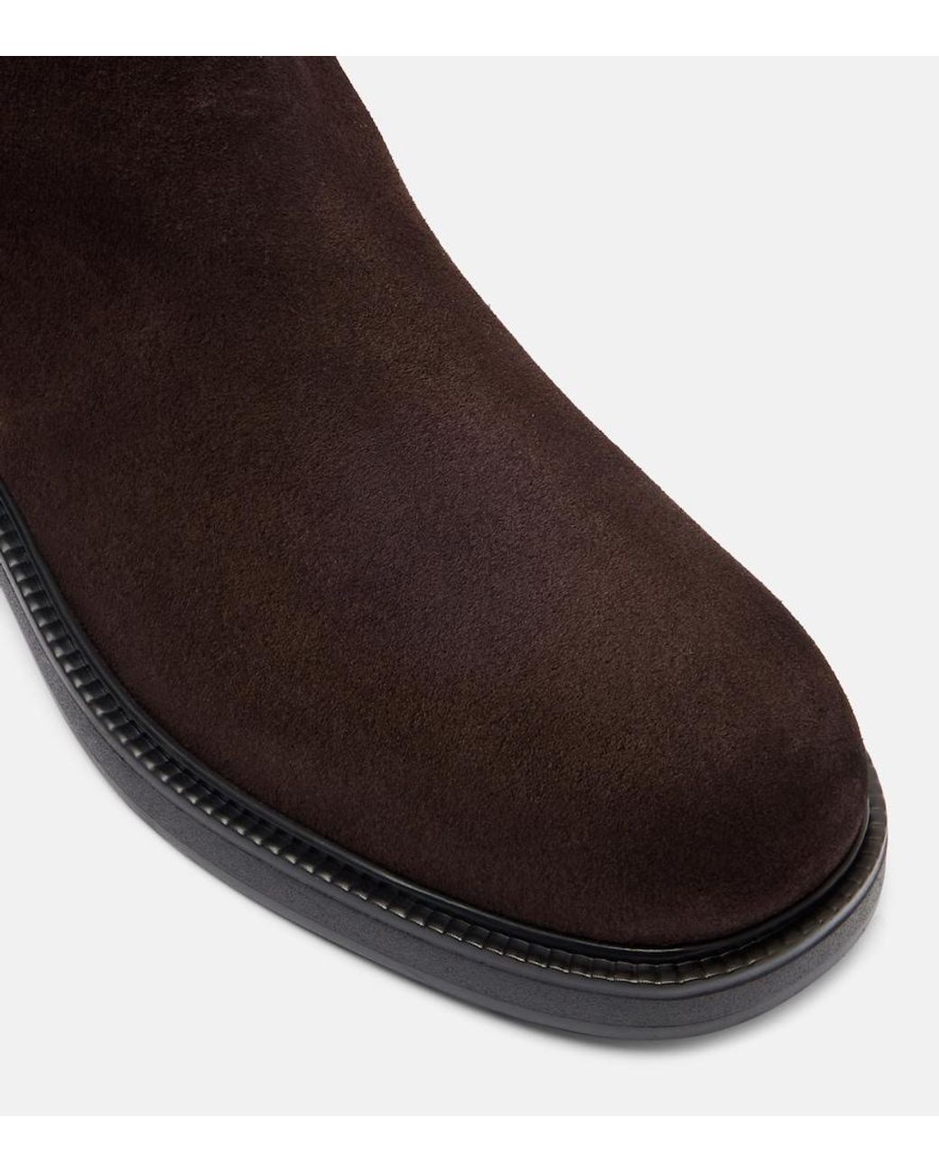 Tod's Black Suede Knee-High Boots