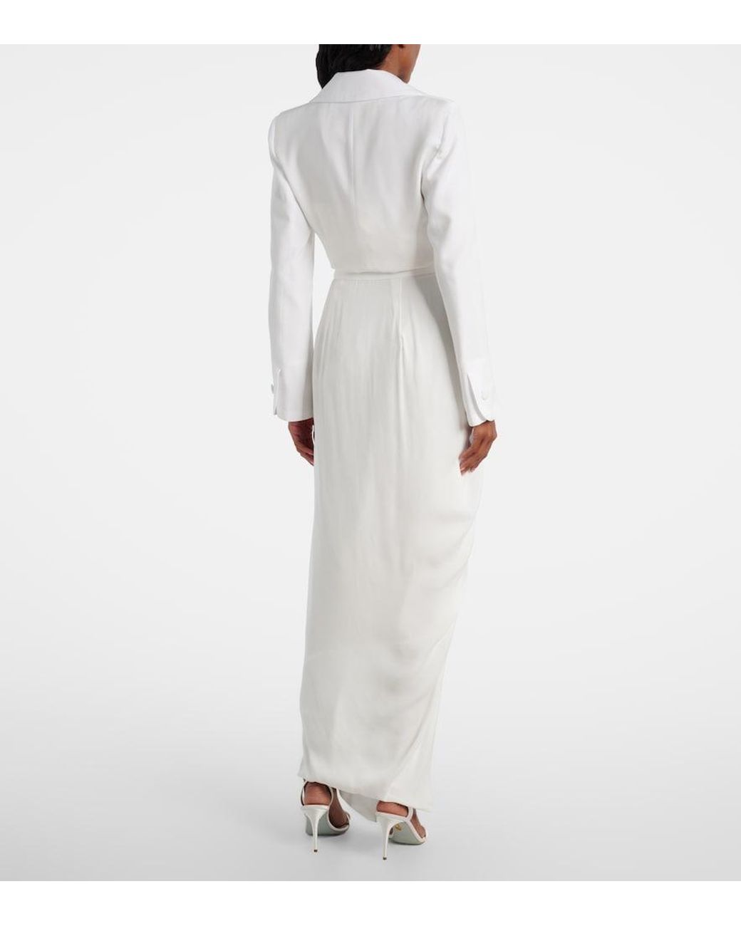 Vivienne Westwood White Draped Maxi Skirt