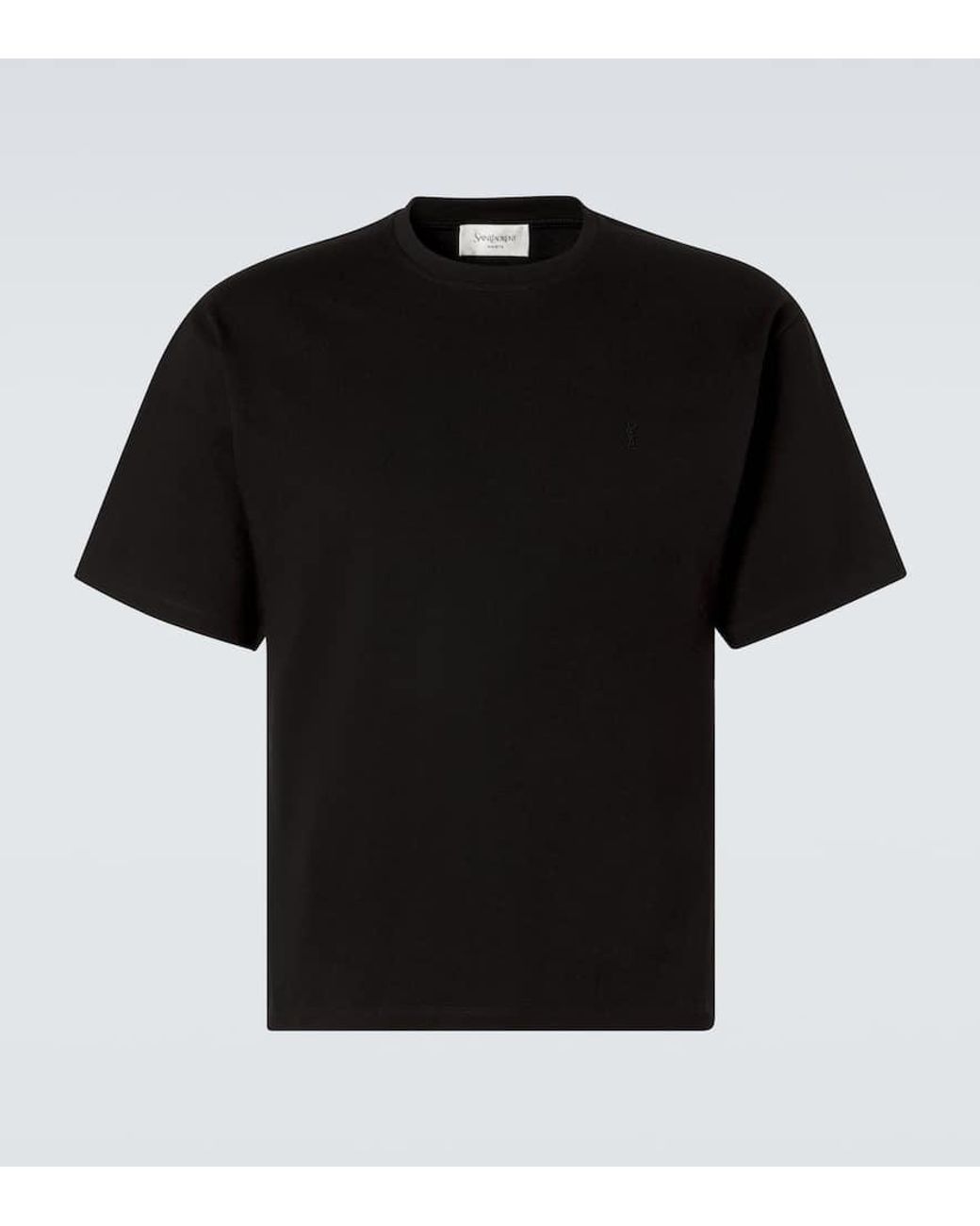 Saint Laurent T-Shirt Aus Baumwoll-Jersey in Black für Herren