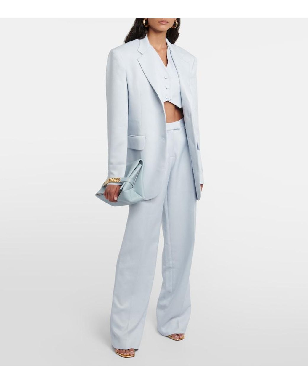 Chaleco Cropped Auri AYA MUSE de color White