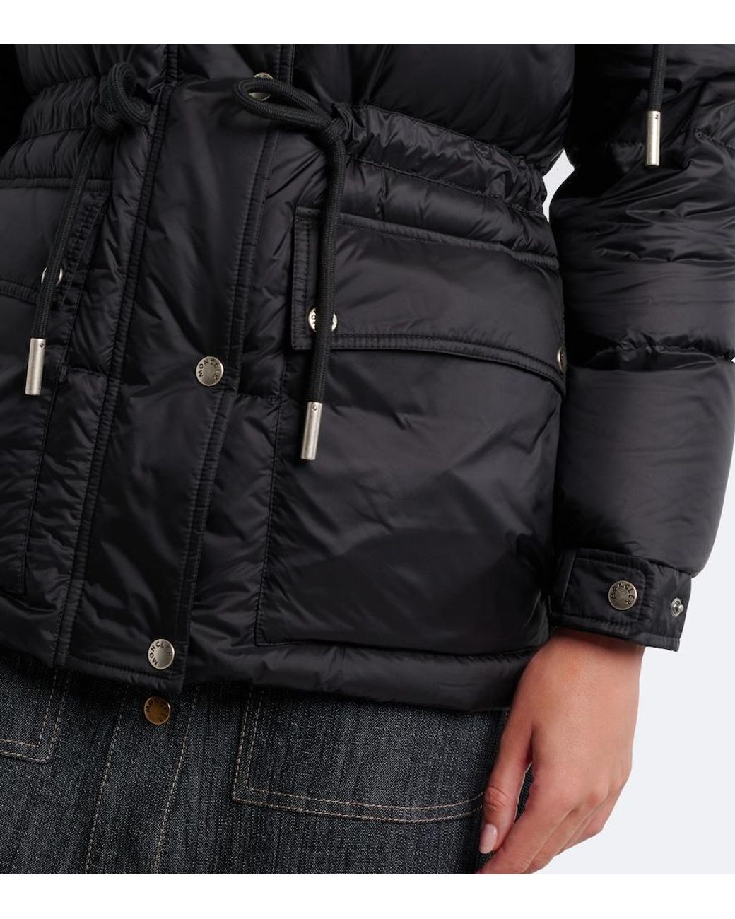 Moncler Black Sesie Quilted Down Jacket
