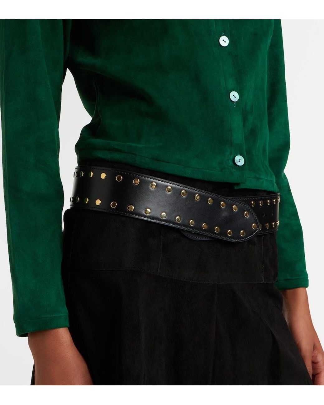 Stouls Green Astrid Suede Cardigan